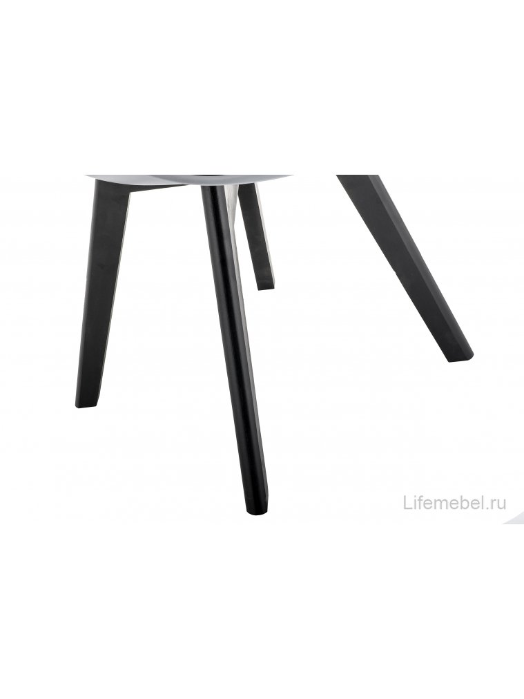 Деревянный стул Bonuss темно-серый / черное сидение / черный