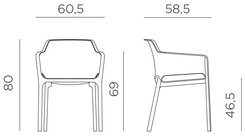 Пластиковое кресло Net коралловое