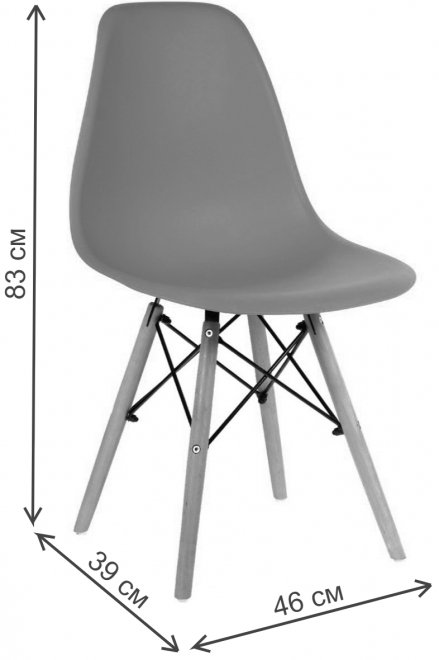 Пластиковый стул Eames белый