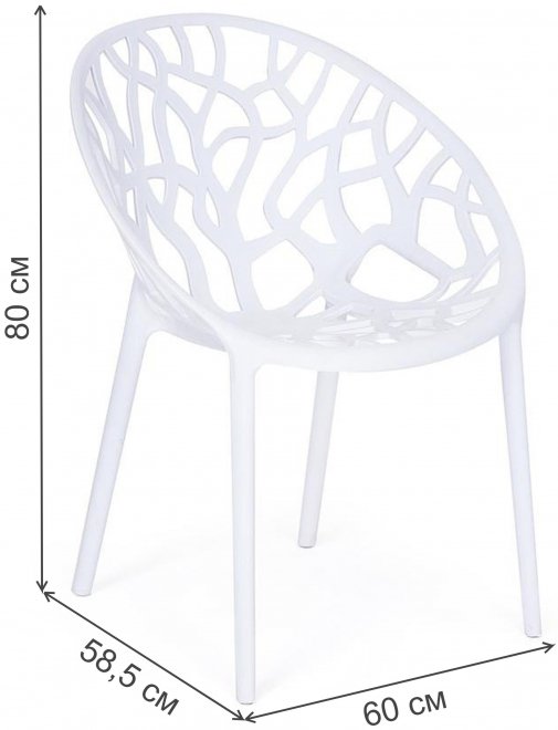 Пластиковый стул Bush mod. 017 белый