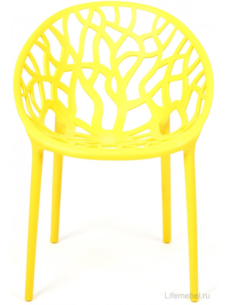 Пластиковый стул Bush mod. 017 желтый