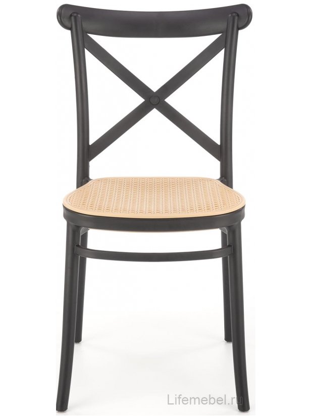 Пластиковый стул Бушме черный / коричневый