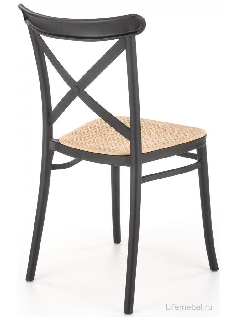 Пластиковый стул Бушме черный / коричневый