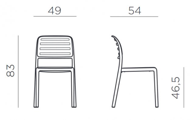 Пластиковый стул Costa Bistrot белый