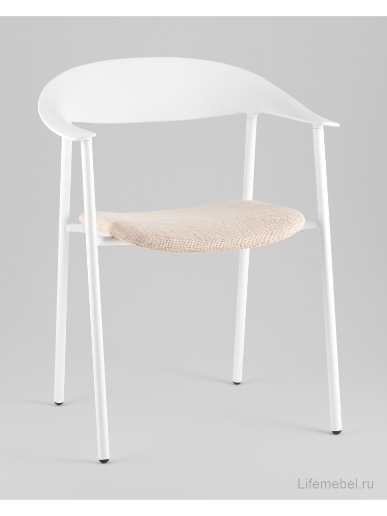 Пластиковый стул Eila с подушкой белый