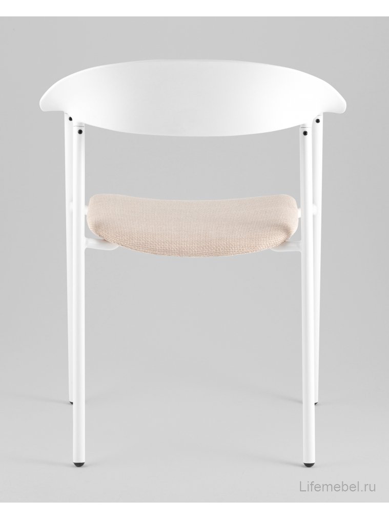 Пластиковый стул Eila с подушкой белый