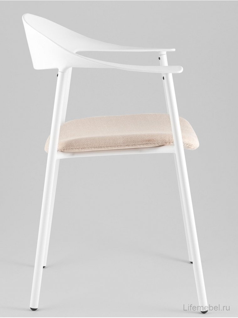 Пластиковый стул Сайли с подушкой белый
