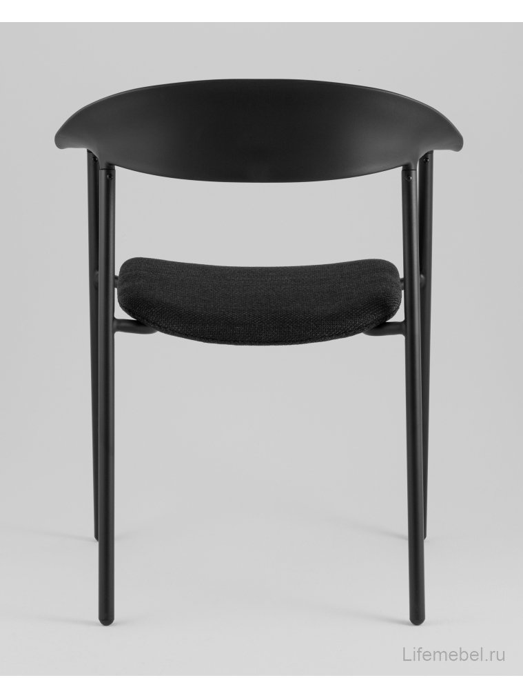 Пластиковый стул Eila с подушкой черный