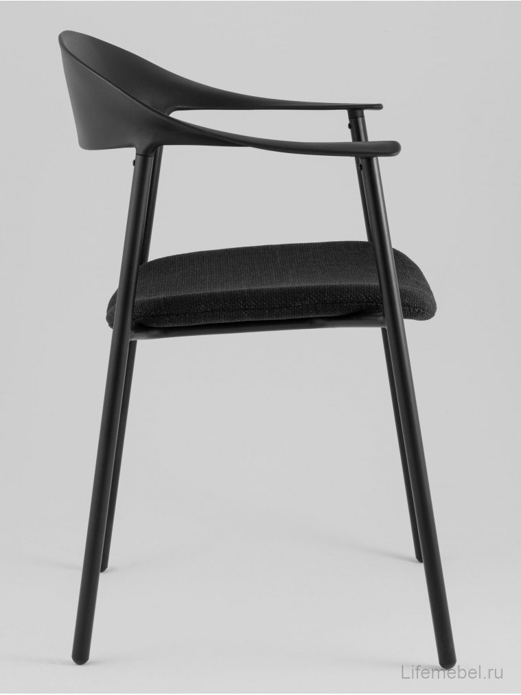 Пластиковый стул Сайли с подушкой черный
