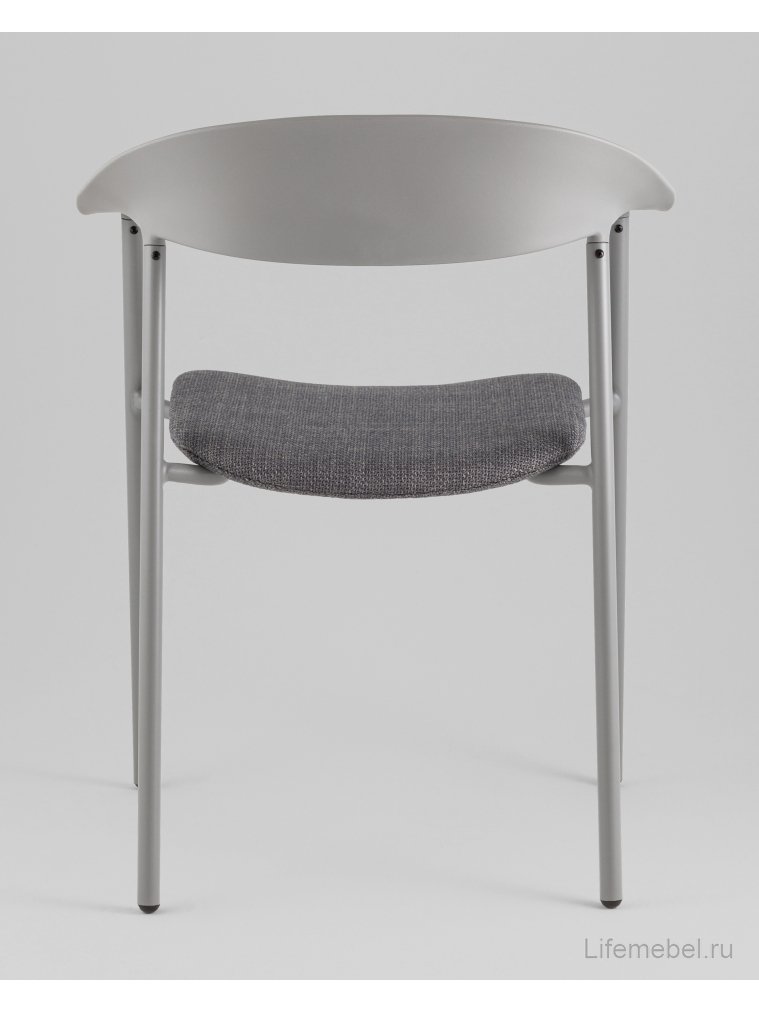 Пластиковый стул Eila с подушкой серый