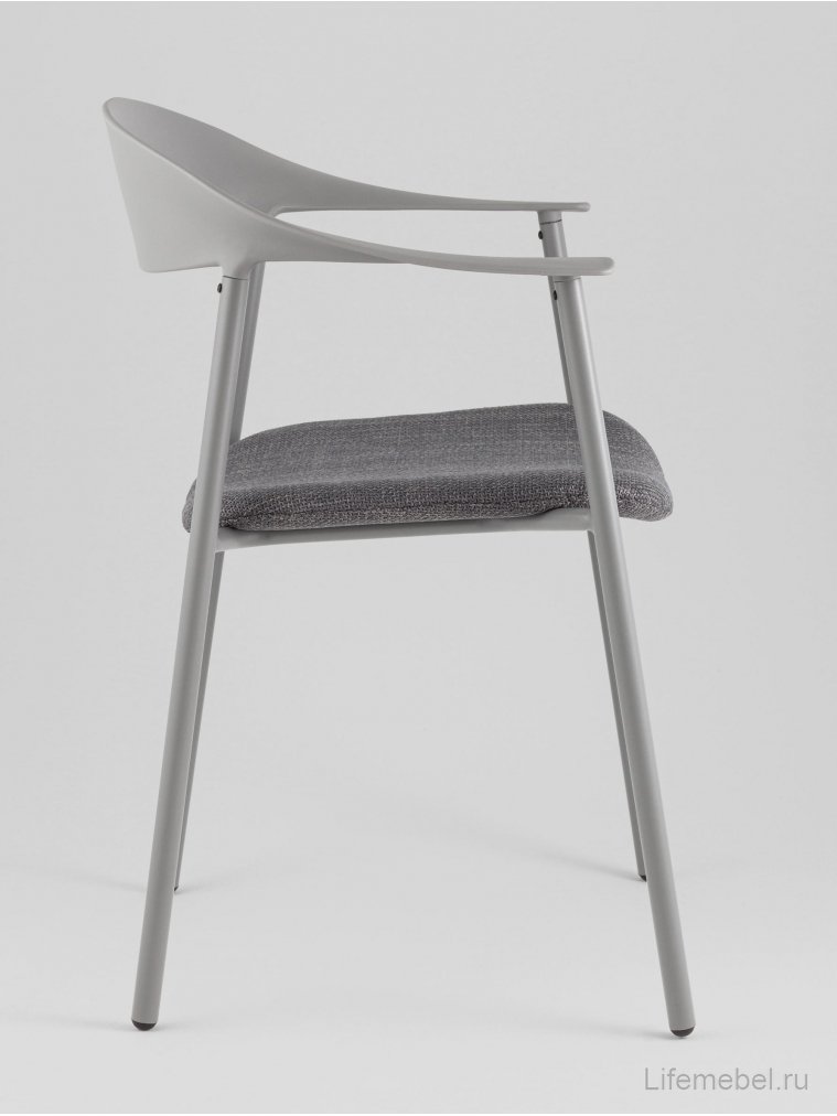 Пластиковый стул Сайли с подушкой серый