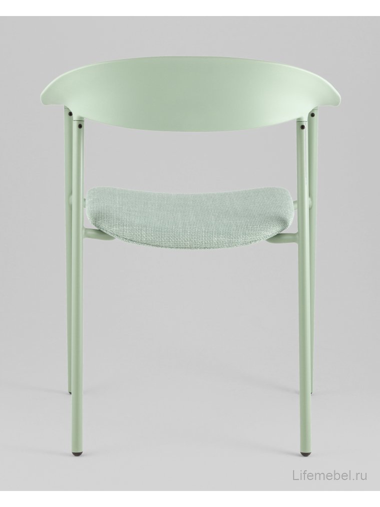 Пластиковый стул Сайли с подушкой зеленый
