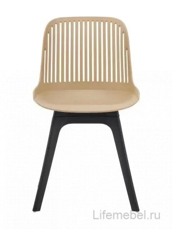 Пластиковый стул Grace бежевый / черные ноги