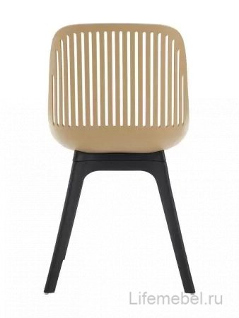 Пластиковый стул Grace бежевый / черные ноги