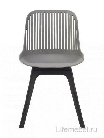 Пластиковый стул Grace серый / черные ноги