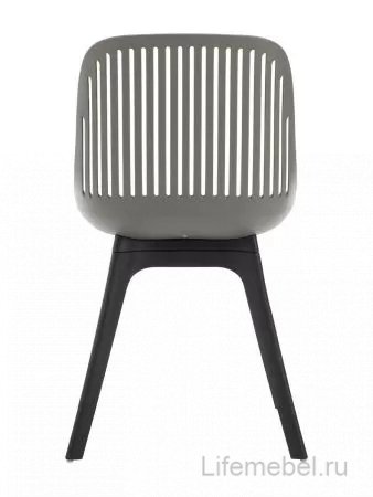 Пластиковый стул Grace серый / черные ноги