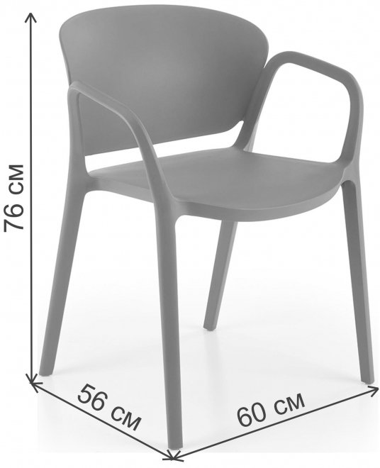 Пластиковый стул K491 горчичный