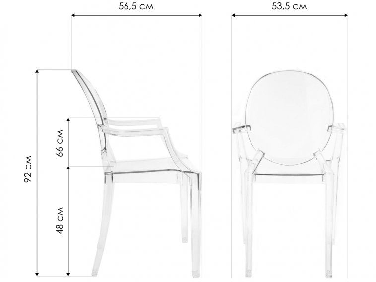 Пластиковый стул Louis Ghost прозрачный