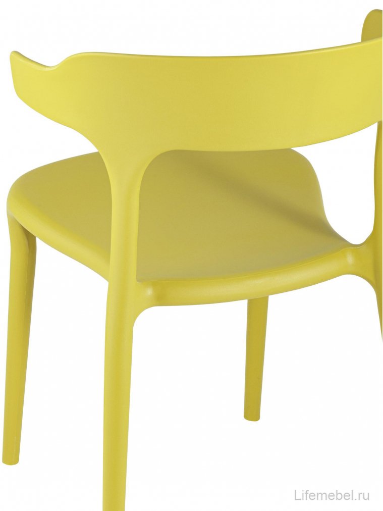 Пластиковый стул Марли горчичный