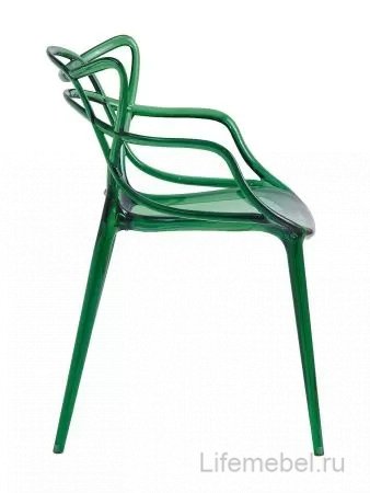 Пластиковый стул Masters прозрачный / зеленый