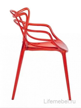 Пластиковый стул Masters прозрачный / красный