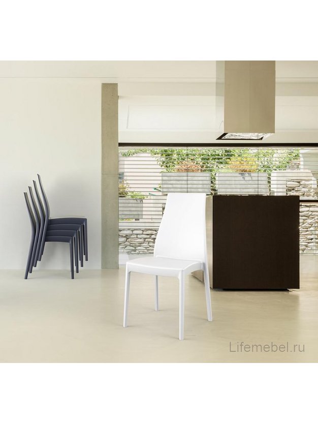 Пластиковый стул Miranda белый