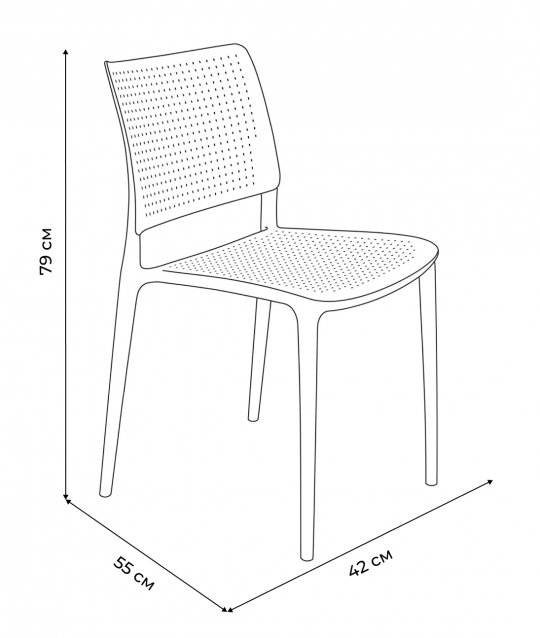 Пластиковый стул K514 мятный