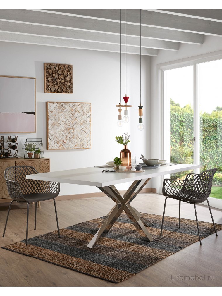 Стул на металлокаркасе Quinn серый