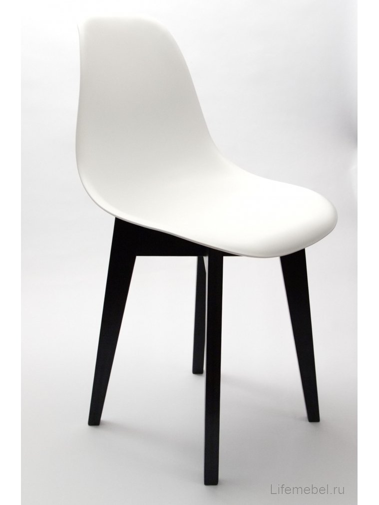 Пластиковый стул Сашш чёрный / белый