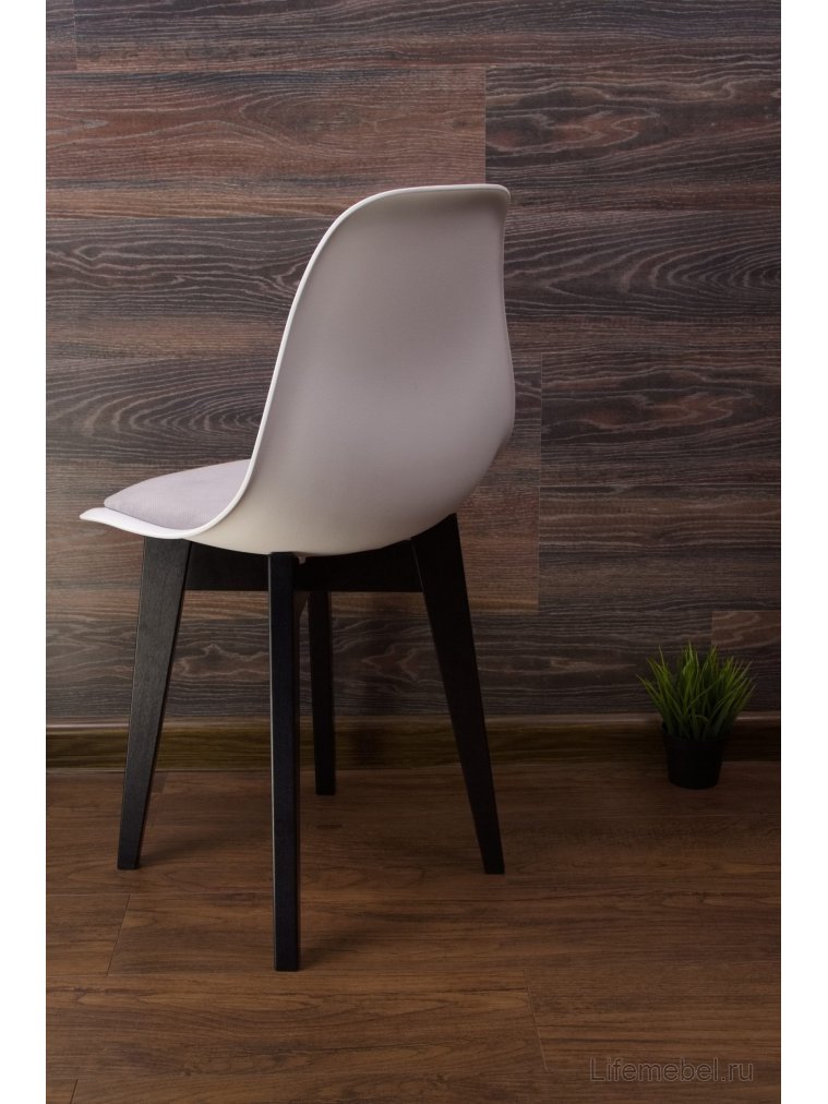 Пластиковый стул Сашш чёрный / белый / серый