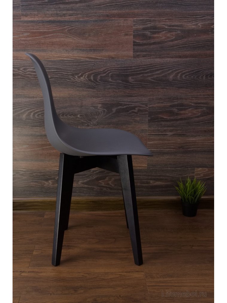 Пластиковый стул Сашш чёрный / серый