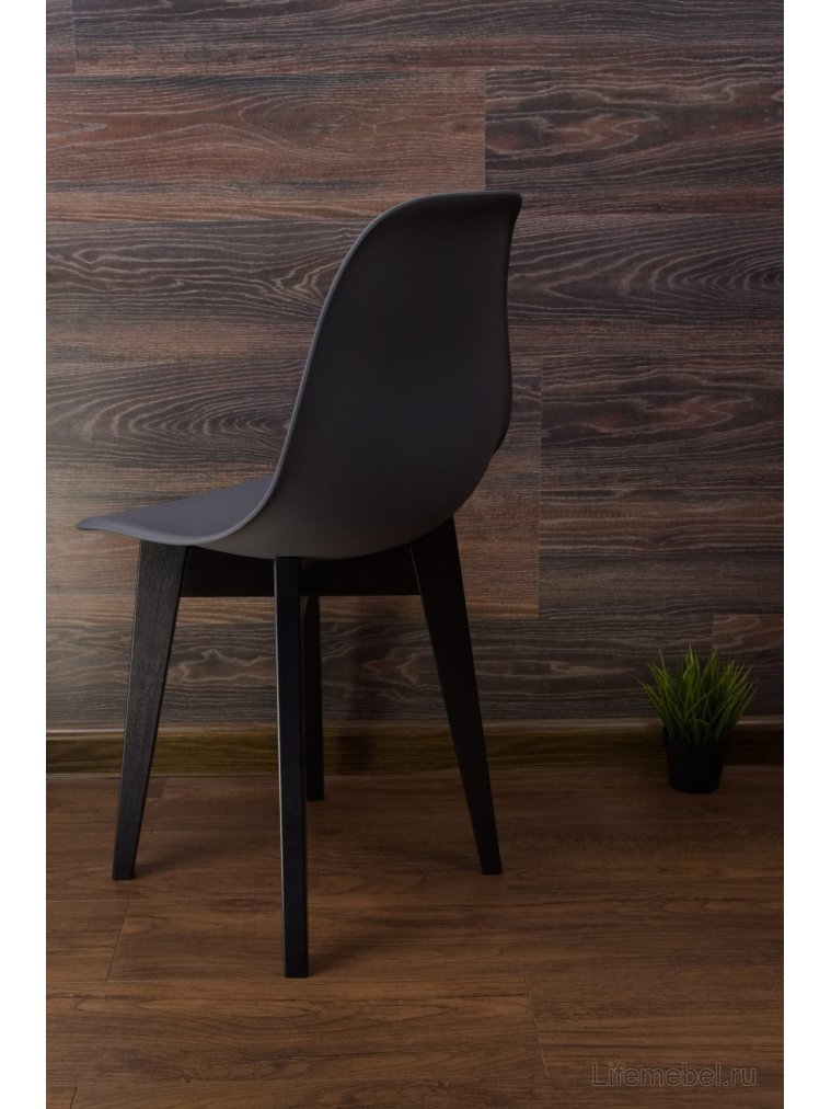 Пластиковый стул Сашш чёрный / серый