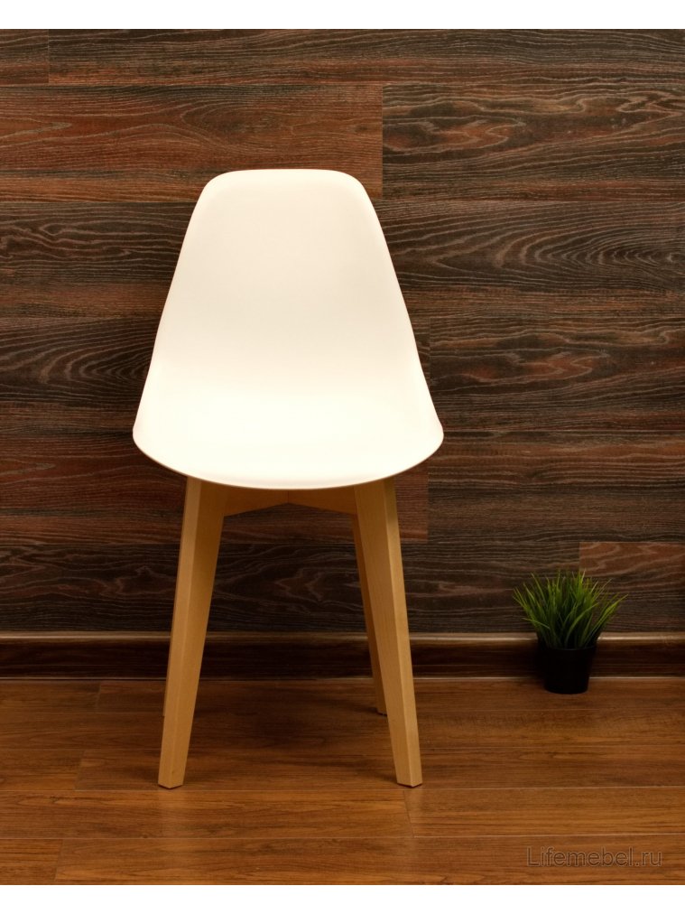 Пластиковый стул Сашш натуральный / белый