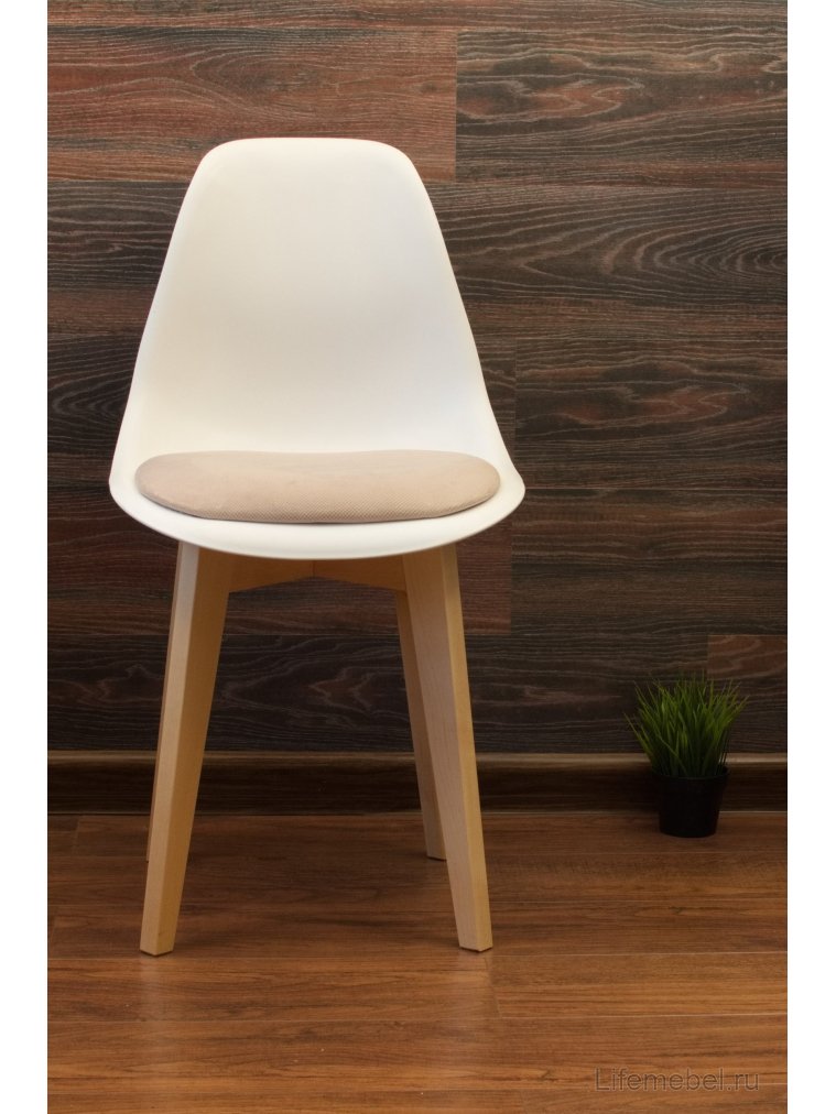 Пластиковый стул Сашш натуральный / белый / бежевый