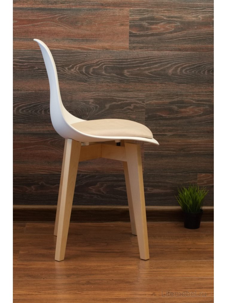 Пластиковый стул Сашш натуральный / белый / бежевый