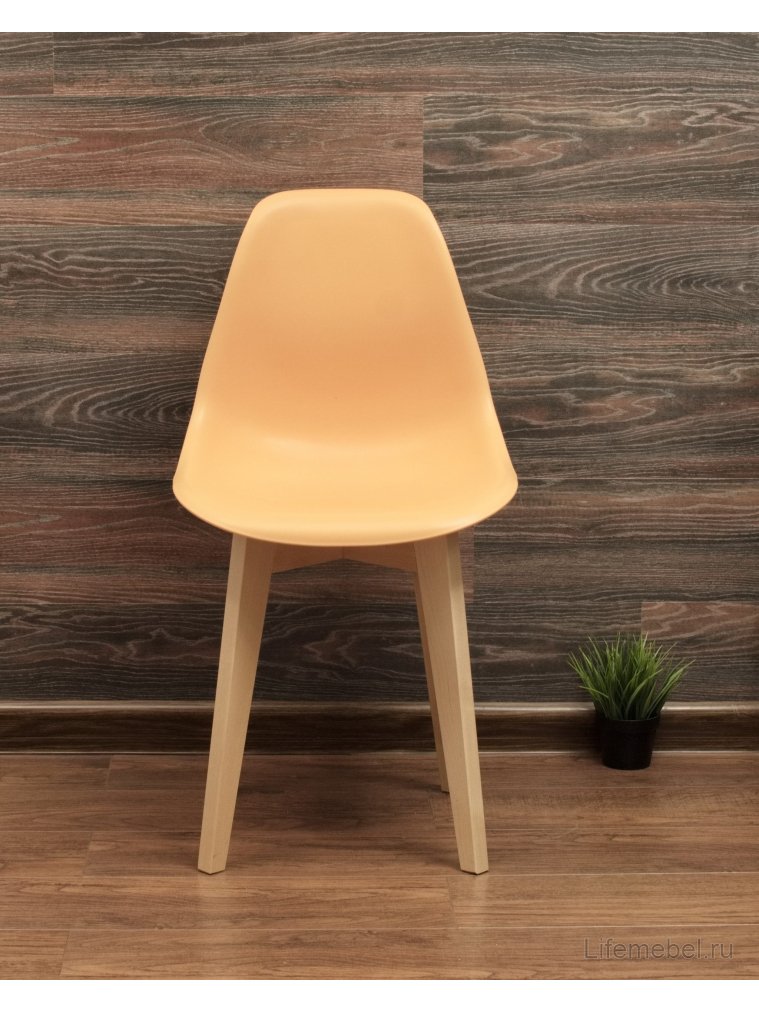 Пластиковый стул Сашш натуральный / персиковый