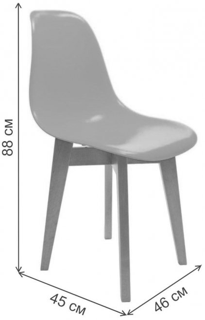 Пластиковый стул Сашш натуральный / серый