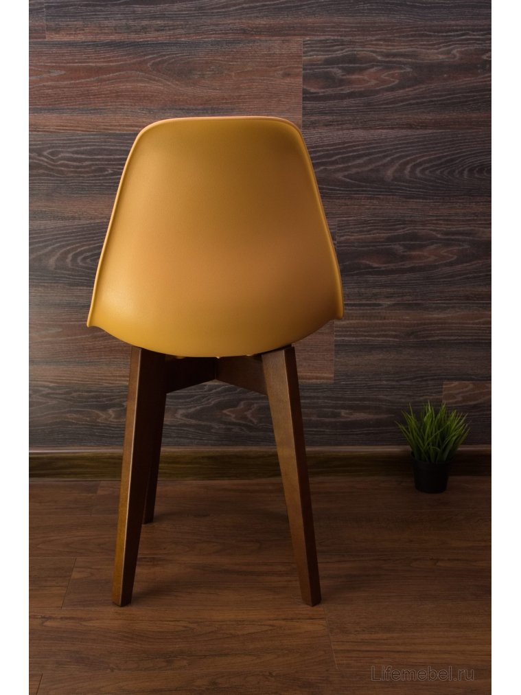 Пластиковый стул Сашш орех / персиковый