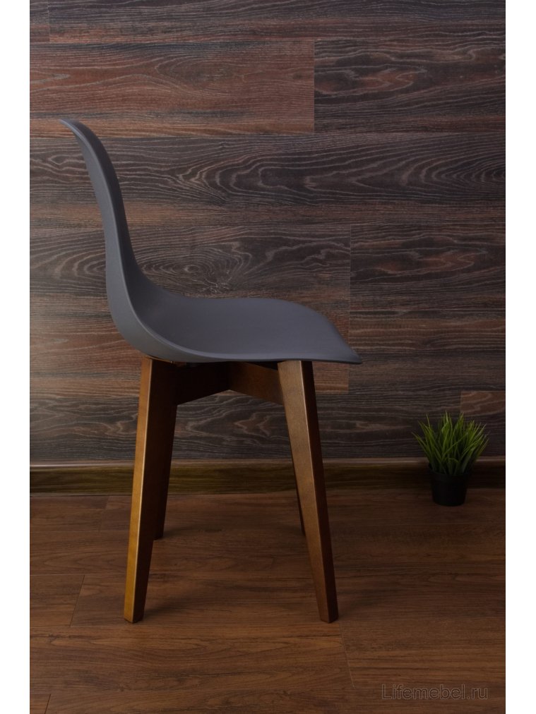 Пластиковый стул Сашш орех / серый