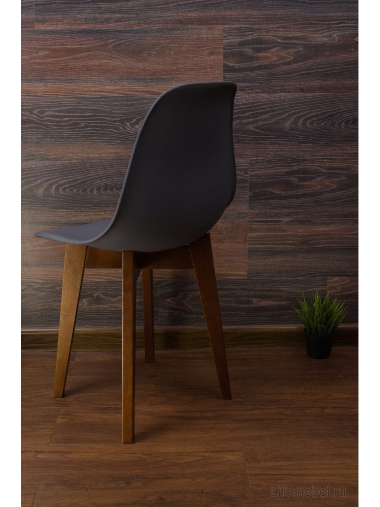 Пластиковый стул Сашш орех / серый