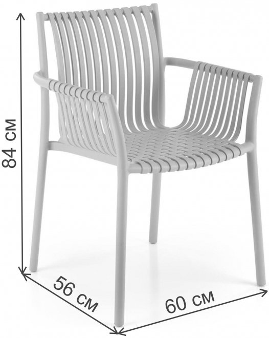 Пластиковый стул K492 серый