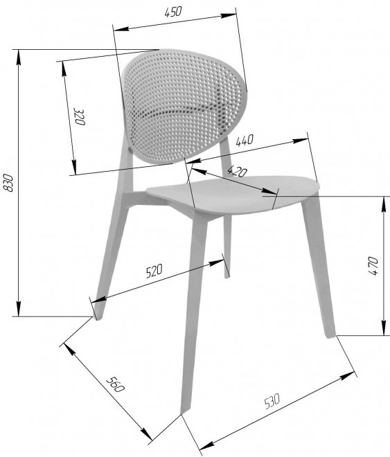 Пластиковый стул SHT-S111 мятный