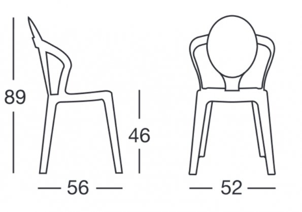 Пластиковый стул Spoon прозрачный