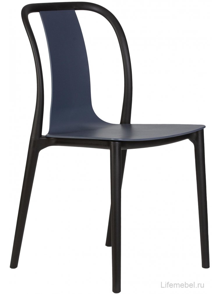 Пластиковый стул Adam черный /серо-голубой
