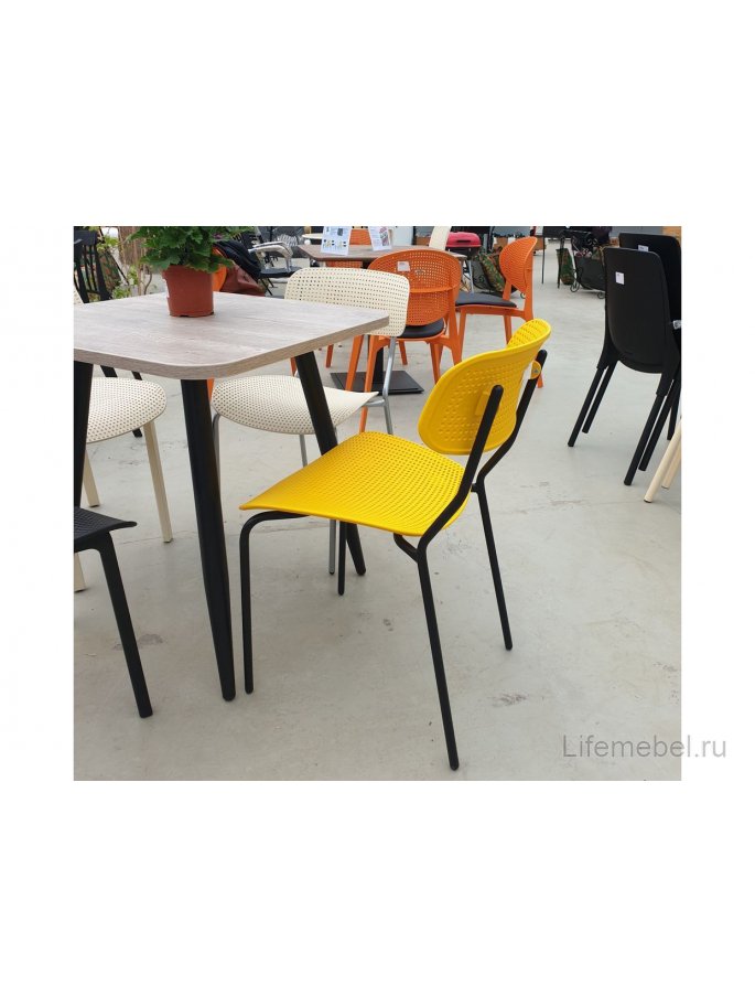 Пластиковый стул SHT-S85М желтый / черный
