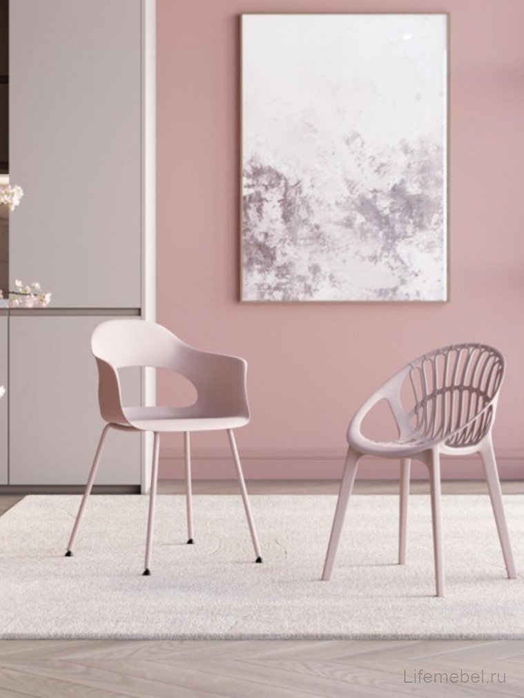 Пластиковый стул Акио нежно-розовый
