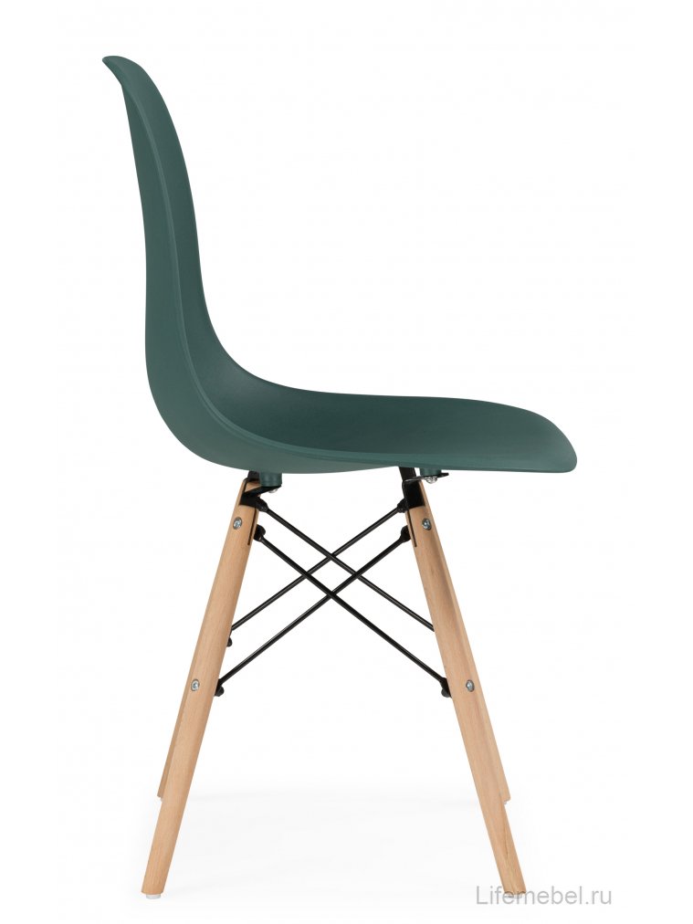 Пластиковый стул Витала зеленый / дерево