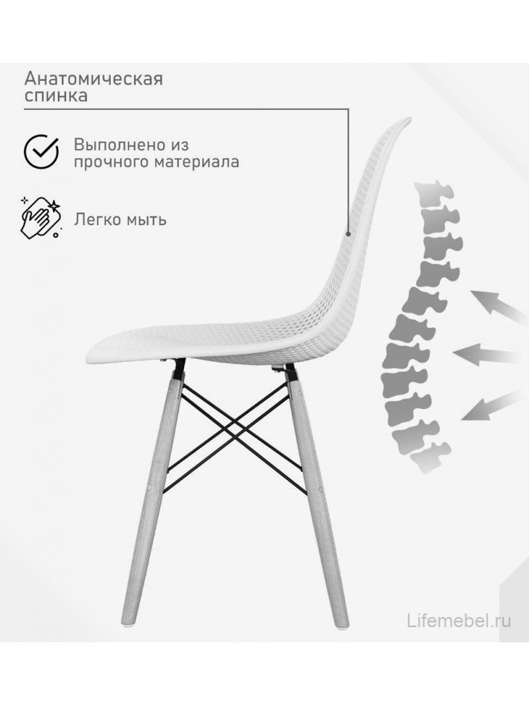 Пластиковый стул Eames ажурный шоколад