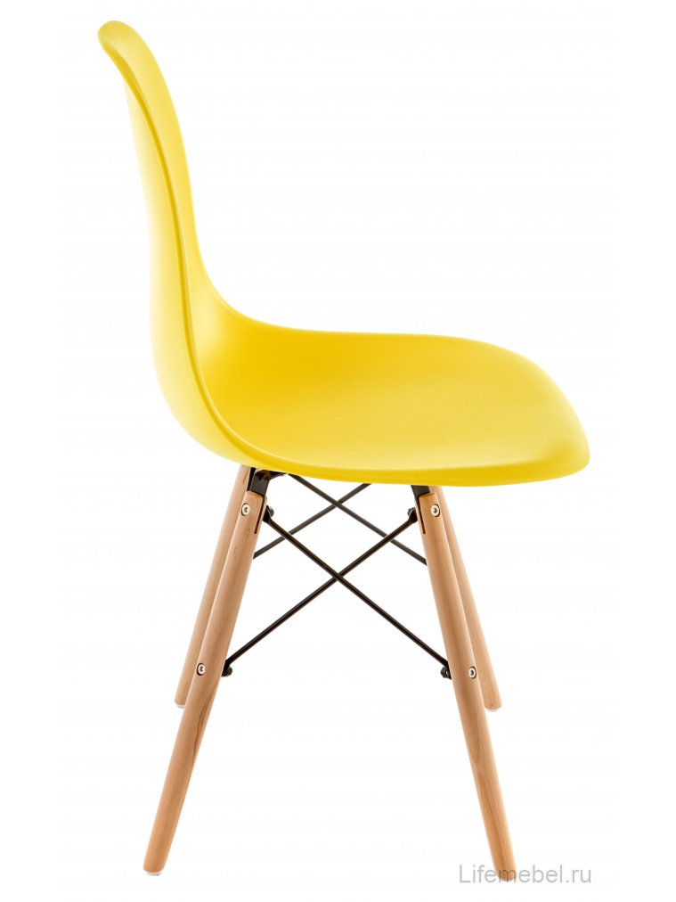 Стул Cindy Eames mod. 001 yellow / natural