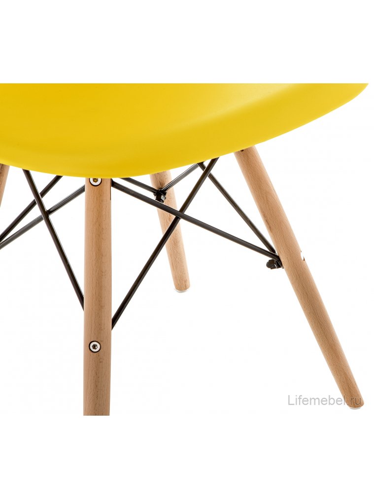 Стул Cindy Eames mod. 001 yellow / natural